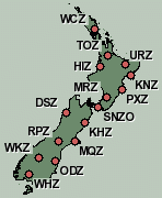 New Zealand Seismographs Map